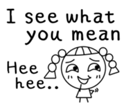 Changeable mood Braids small girl sticker #7997781