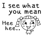 Changeable mood Braids small girl sticker #7997781