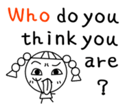 Changeable mood Braids small girl sticker #7997784