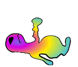 Rainbow angry without text sticker #7998244