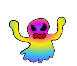 Rainbow angry without text sticker #7998245