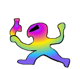 Rainbow angry without text sticker #7998247
