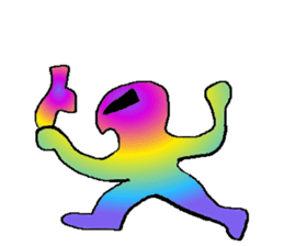 Rainbow angry without text sticker #7998247