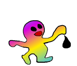 Rainbow angry without text sticker #7998248