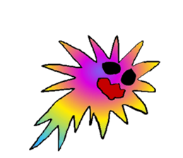 Rainbow angry without text sticker #7998251