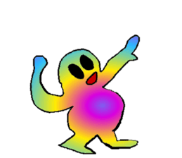 Rainbow angry without text sticker #7998256