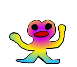 Rainbow angry without text sticker #7998258