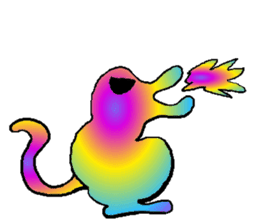 Rainbow angry without text sticker #7998259