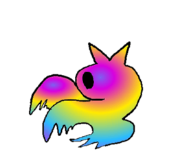 Rainbow angry without text sticker #7998260