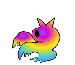 Rainbow angry without text sticker #7998260