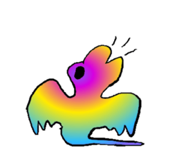 Rainbow angry without text sticker #7998262