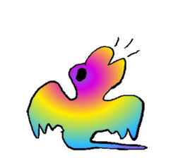 Rainbow angry without text sticker #7998262