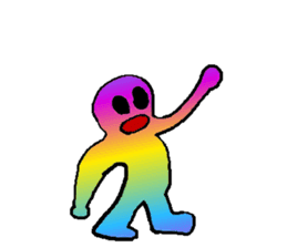 Rainbow angry without text sticker #7998263