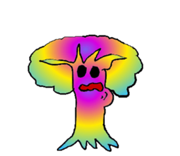 Rainbow angry without text sticker #7998264
