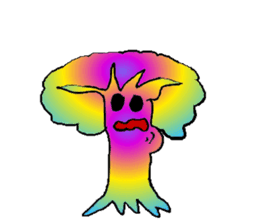 Rainbow angry without text sticker #7998264