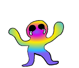 Rainbow angry without text sticker #7998265