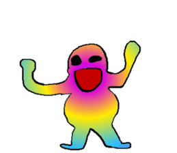 Rainbow angry without text sticker #7998267