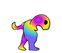 Rainbow angry without text sticker #7998269