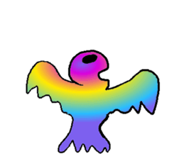 Rainbow angry without text sticker #7998270