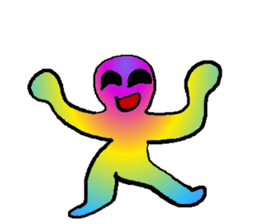 Rainbow angry without text sticker #7998272