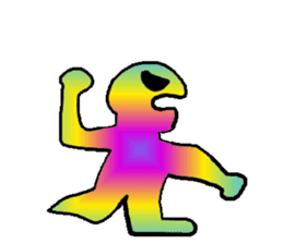 Rainbow angry without text sticker #7998273