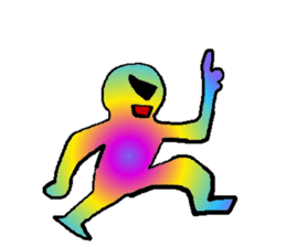 Rainbow angry without text sticker #7998274