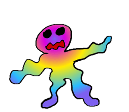 Rainbow angry without text sticker #7998275
