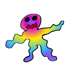 Rainbow angry without text sticker #7998275
