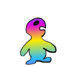 Rainbow angry without text sticker #7998276