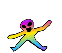 Rainbow angry without text sticker #7998277