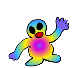 Rainbow angry without text sticker #7998278
