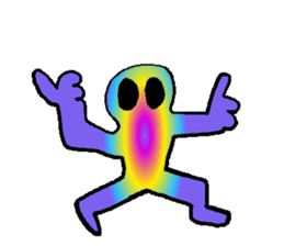 Rainbow angry without text sticker #7998279