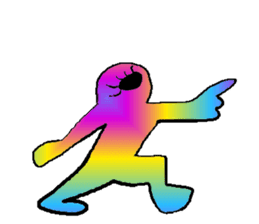 Rainbow angry without text sticker #7998280