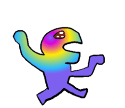 Rainbow angry without text sticker #7998282
