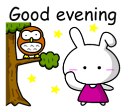 Lady rabbit (English) sticker #7999046