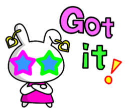 Lady rabbit (English) sticker #7999057