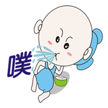 pink sister Bald brother sticker #7999143