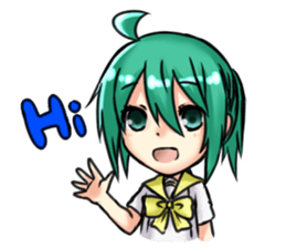 Yun and her partner-daily life sticker #8000404