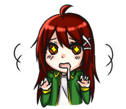 Yun and her partner-daily life sticker #8000424