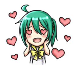 Yun and her partner-daily life sticker #8000426