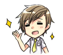 Yun and her partner-daily life sticker #8000441