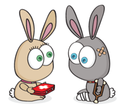 3-O & Rabbit: Life of Rabbit & Bunny sticker #8000842