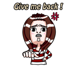 Rain & fat cat(en) sticker #8001004