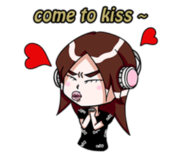 Rain & fat cat(en) sticker #8001005