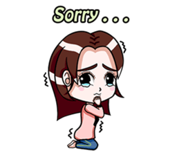 Rain & fat cat(en) sticker #8001008