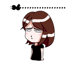 Rain & fat cat(en) sticker #8001009