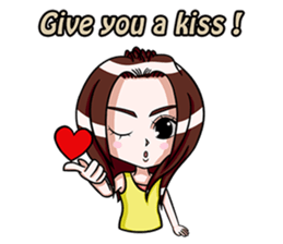 Rain & fat cat(en) sticker #8001010