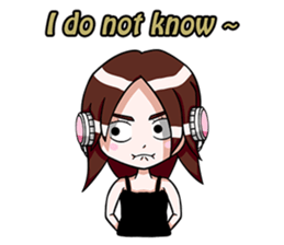 Rain & fat cat(en) sticker #8001011