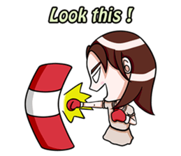 Rain & fat cat(en) sticker #8001014