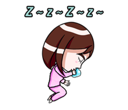 Rain & fat cat(en) sticker #8001015